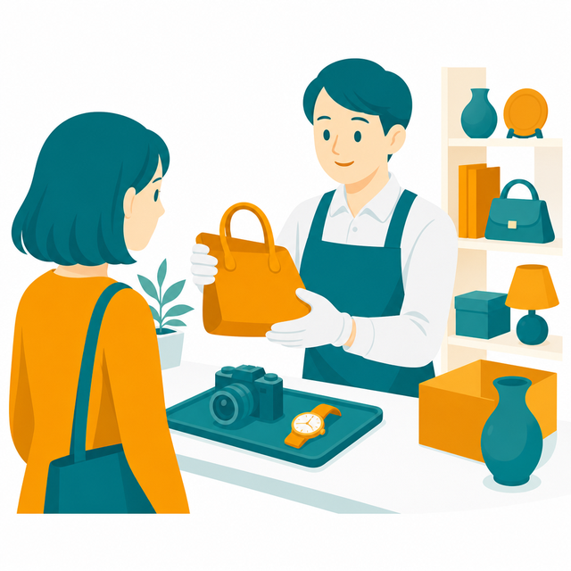 買取店のイラスト